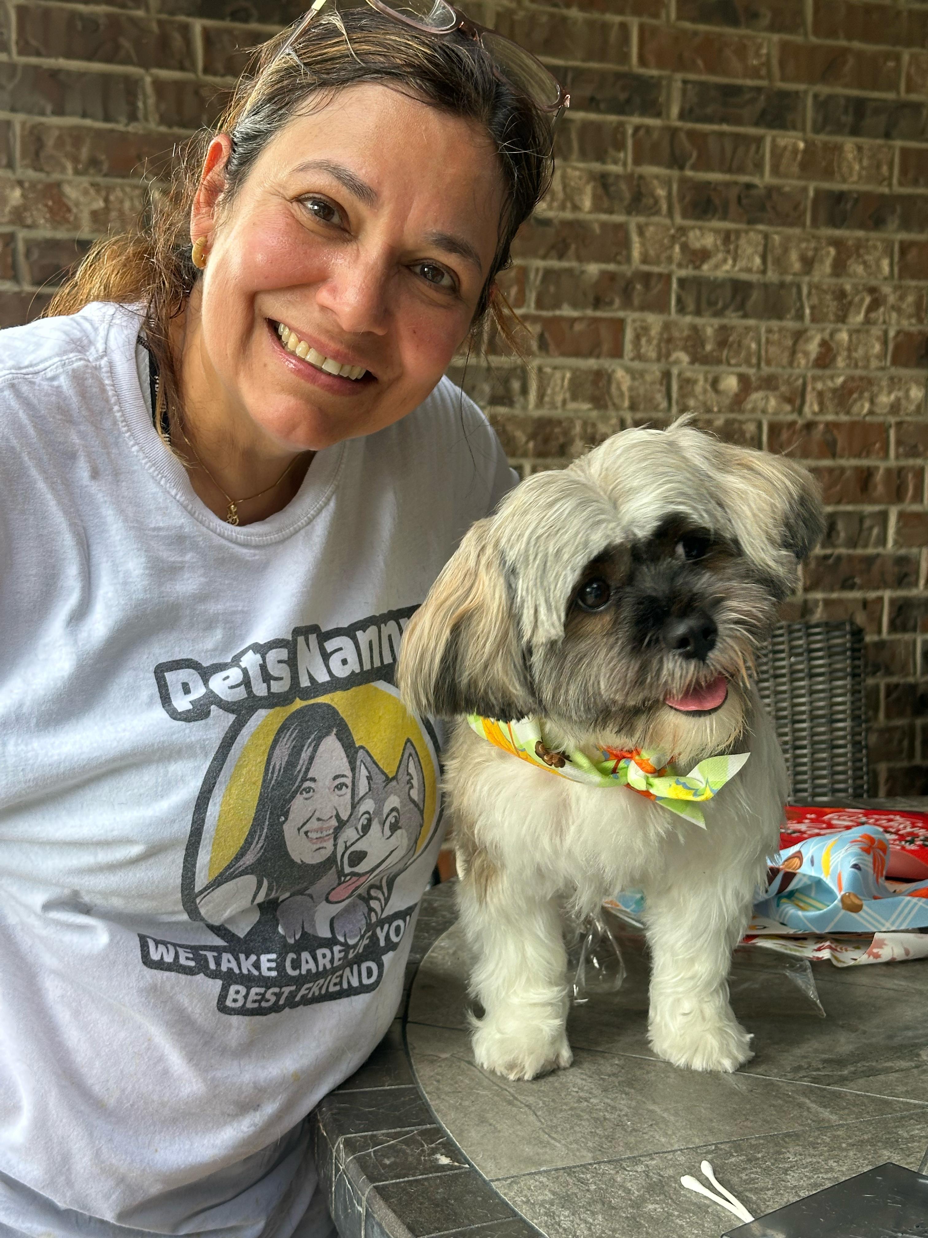 Pets Nanny woman with dog